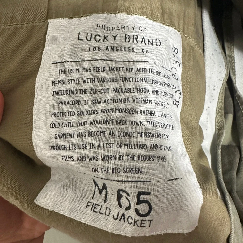 Lucky Brand Camo Field‎ Jacket Type L-54C Utility Stretch Green Mens Large